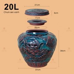 Chum Xanh Họa Tiết Hoa Sen