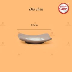 Bộ Ấm Chén Gốm Đất Men Hỏa Biến Quai Sứ