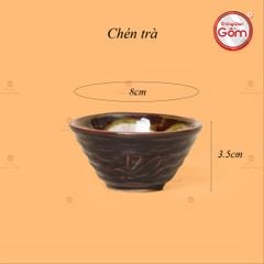 Bộ Ấm Chén Hỏa Biến Nâu Sen Cá