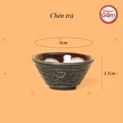 Bộ Ấm Chén Hỏa Biến Xanh Sen Cá