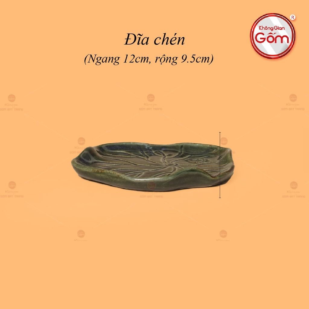Bộ Ấm Chén Hỏa Biến Xanh Sen Cá