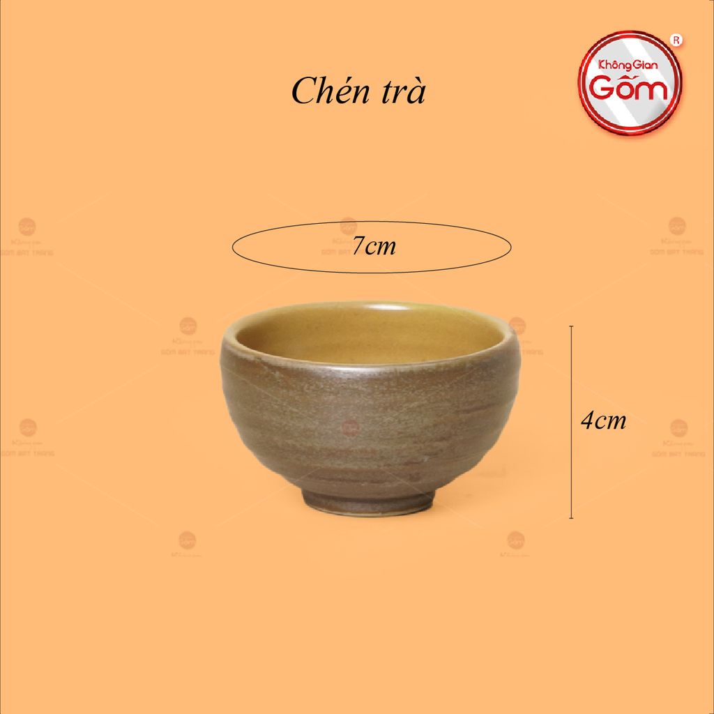 Bộ Ấm Chén Rêu Đá Dáng Đĩa Bay