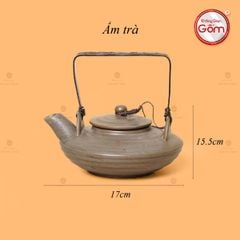 Bộ Ấm Chén Rêu Đá Dáng Đĩa Bay