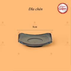 Bộ Ấm Chén Men Hỏa Biến Xanh Rêu Quả Hồng