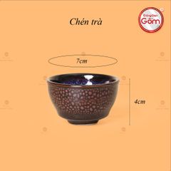 Bộ Ấm Chén Gấm Men Hỏa Biến Hoa Bé