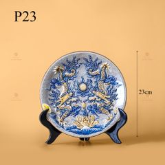 Mâm Bồng Men Rạn Nổi Họa Tiết Song Long