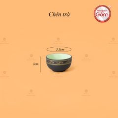 Bộ Ấm Trà Tử Sa Bưởi Hạc Tách Lót