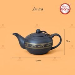 Bộ Ấm Trà Tử Sa Bưởi Hạc Tách Lót