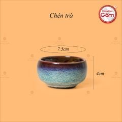 Bộ Ấm Chén Men Hỏa Biến Phấn Hồng