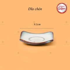 Bộ Ấm Chén Men Hỏa Biến Trắng Xanh Quả Hồng