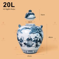 Vò Ngâm Rượu Họa Tiết Tiên Ông Đánh Cờ