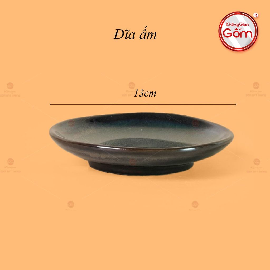 Bộ Ấm Chén Rêu Men Hỏa Biến Thỏ Ngọc