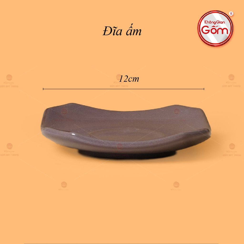 Bộ Ấm Chén Siêu Men Xám Hỏa Biến Lòng Hoa
