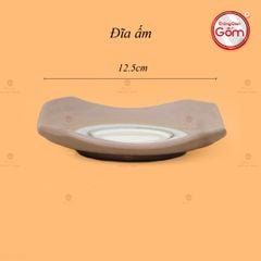 Bộ Ấm Chén Gốm Đất Men Hỏa Biến Quai Sứ