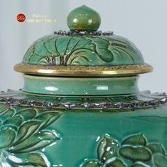Chum Ngâm Rượu Bọc Đồng Họa Tiết Hoa Sen