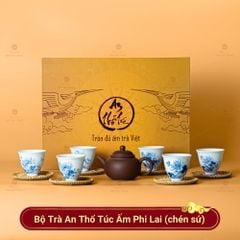 Bộ Ấm Chén An Thổ Túc Phi Lai (Chén sứ)