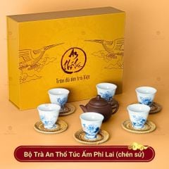 Bộ Ấm Chén An Thổ Túc Phi Lai (Chén sứ)