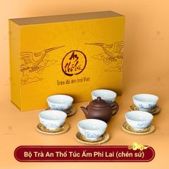 Bộ Ấm Chén An Thổ Túc Phi Lai (Chén sứ)