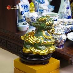 Tỳ Hưu Gốm Sứ Phong Thủy Dát Vàng