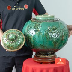 Chum Ngâm Rượu Bọc Đồng Họa Tiết Hoa Sen