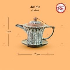 Bộ Ấm Chén Ấm Cao Múi Hoa