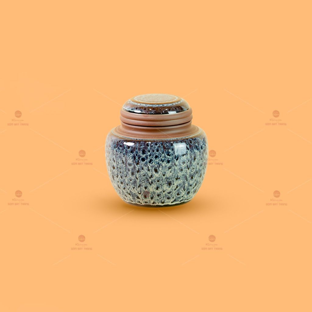 Bộ Phụ Kiện Trà Múi Hoa Men Hỏa Biến