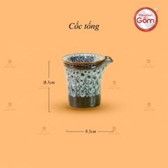 Bộ Ấm Chén Ấm Cao Múi Hoa