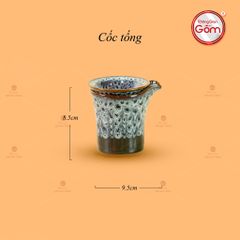 Bộ Phụ Kiện Trà Múi Hoa Men Hỏa Biến