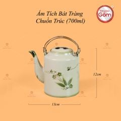Ấm Tích Bát Tràng Vẽ Chuồn Trúc