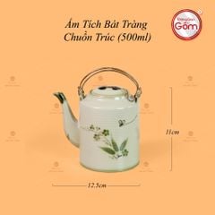 Ấm Tích Bát Tràng Vẽ Chuồn Trúc
