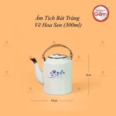 Ấm Tích Bát Tràng Vẽ Hoa Sen