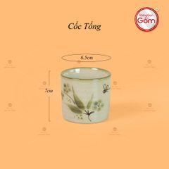 Cốc Uống Trà Họa Tiết Chuồn Trúc