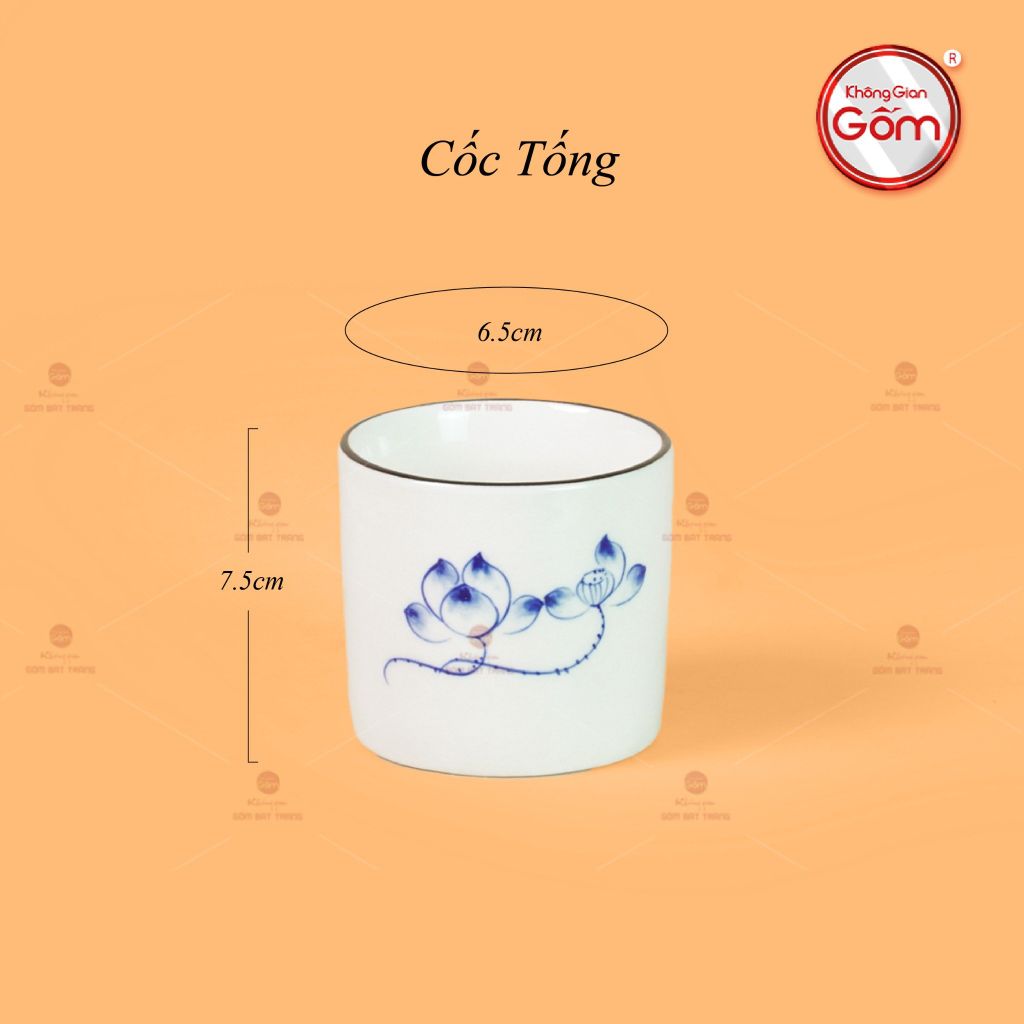 Ấm Tích Bát Tràng Vẽ Hoa Sen