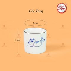 Cốc Uống Trà Họa Tiết Hoa Sen