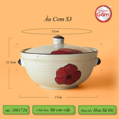 Âu Cơm Hoa Sứ Đỏ