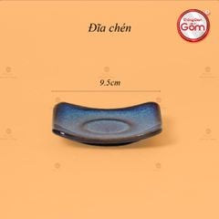 Bộ Ấm Chén Siêu Men Hỏa Biến Xanh Đen Lòng Hoa
