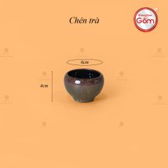 Bộ Ấm Trà Chuông Gấm Men Hỏa Biến Quai Cầm