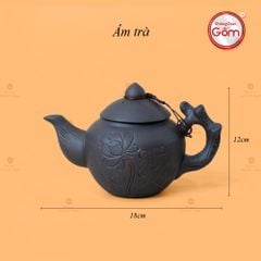 Bộ Ấm Trà Tử Sa Khắc Hoa Sen
