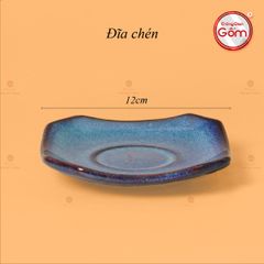 Bộ Ấm Chén Men Xanh Hỏa Biến Quai Sứ
