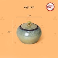 Bộ Ấm Trà Chuông Gấm Xoáy Men Hỏa Biến