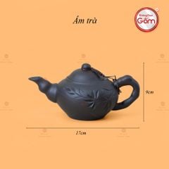 Bộ Ấm Trà Tử Sa Đĩa Đơn Đắp Trúc