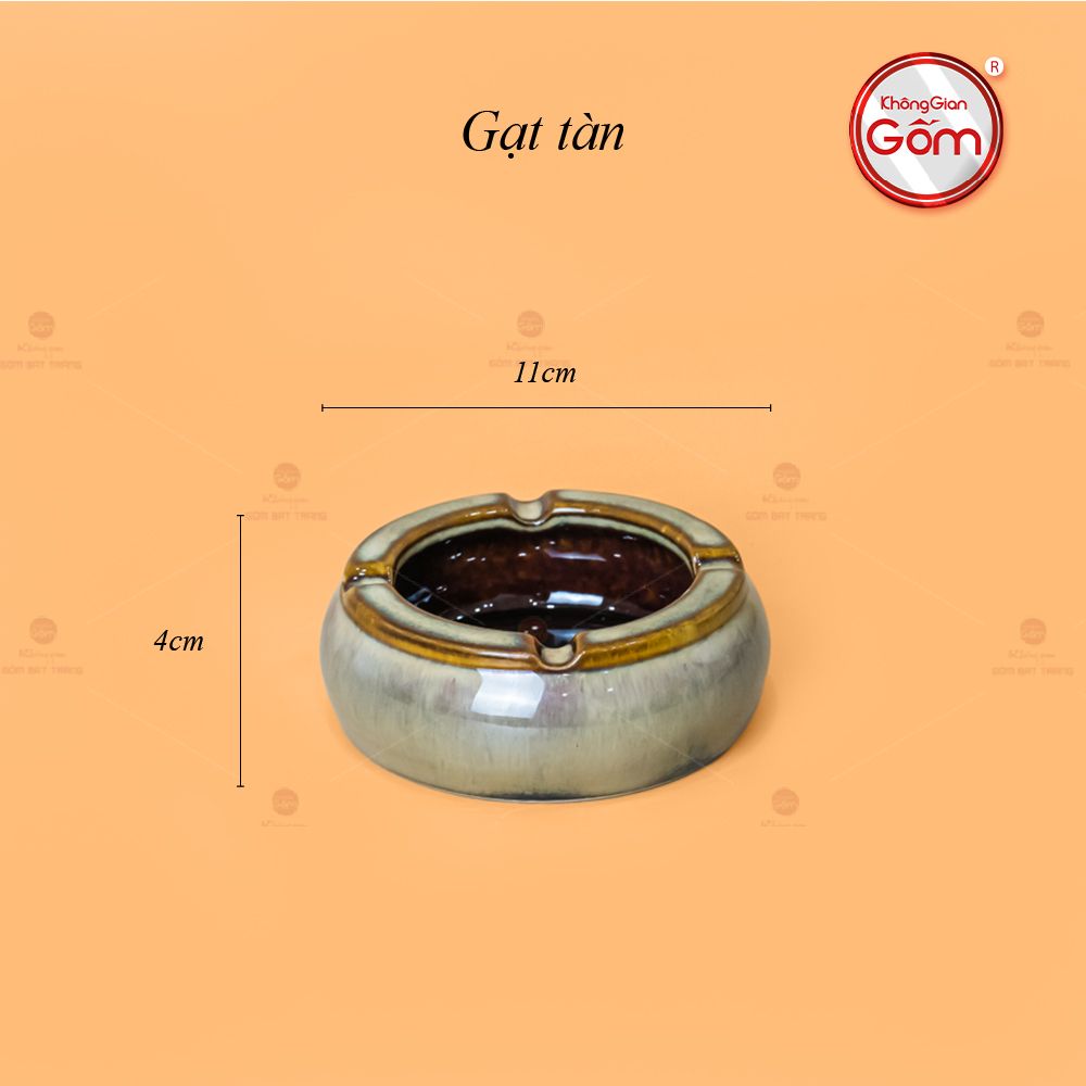 Bộ Ấm Trà Bầu Gấm Hoa Men Hỏa Biến