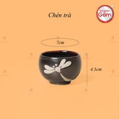 Bộ Ấm Chén Siêu Men Hỏa Biến Chuồn Chuồn