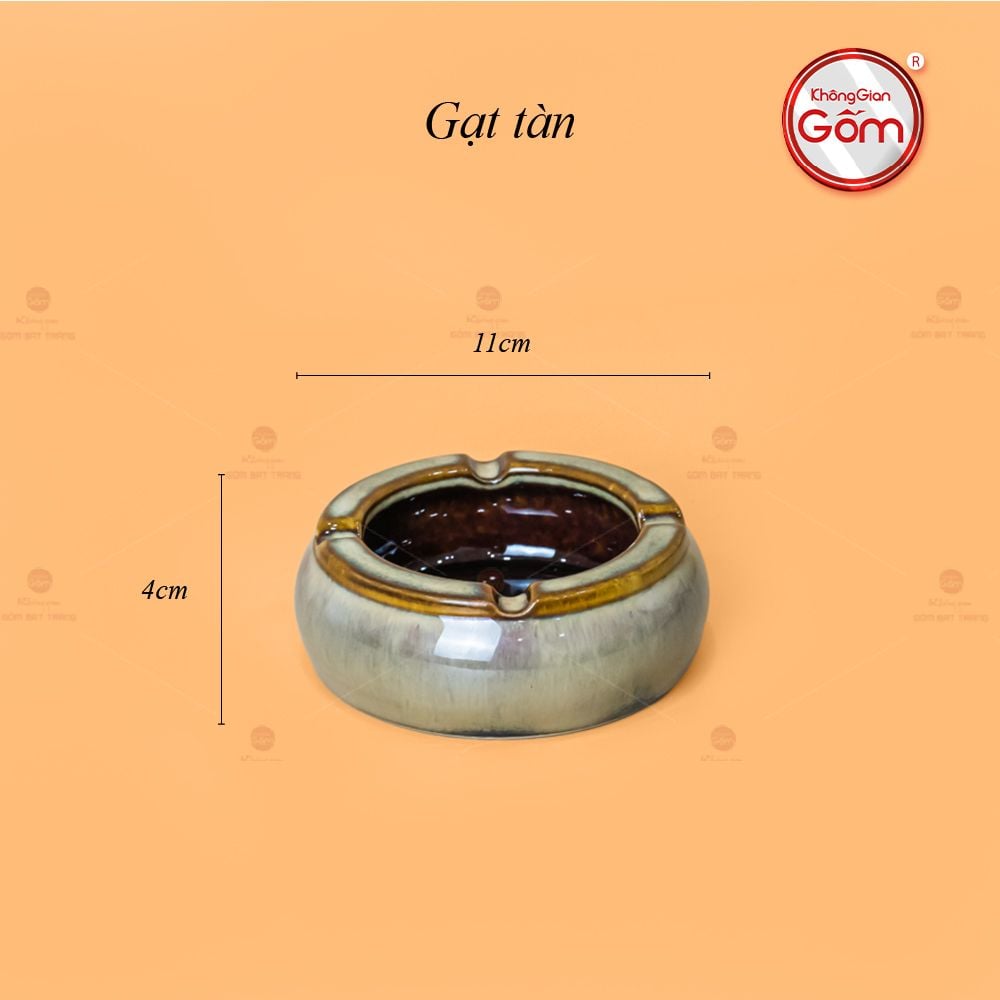 Bộ Ấm Trà 3 Chân Gấm Hoa Men Hỏa Biến