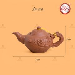 Bộ Ấm Trà Tử Sa Đắp Nổi Hoa Mai