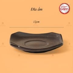 Bộ Ấm Chén Men Hỏa Biến Nâu Đen Ba Chân