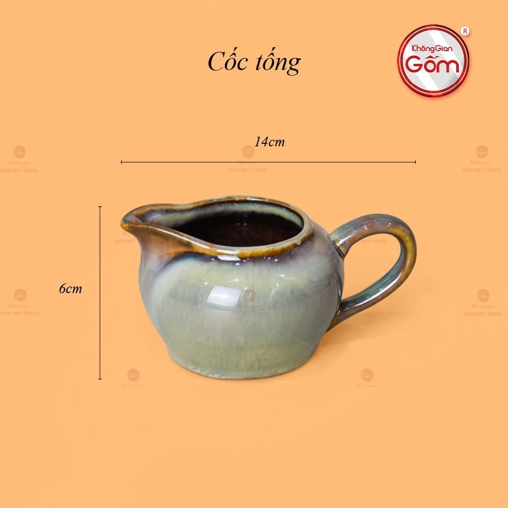 Bộ Ấm Trà Chuông Gấm Xoáy Men Hỏa Biến