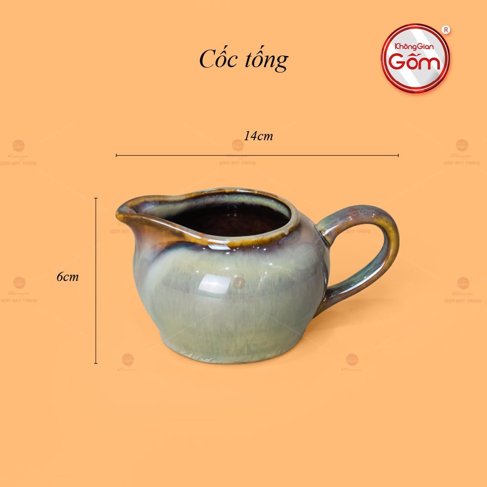 Bộ Ấm Trà Thiên Nga Men Hỏa Biến Khay Trầu