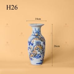 Lọ Hoa Thờ Men Rạn Nổi Họa Tiết Cá Chép Hóa Rồng