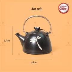 Bộ Ấm Chén Siêu Men Hỏa Biến Chuồn Chuồn
